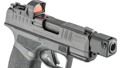 The Springfield Armory Hellcat with a HEX Wasp Micro Red Dot Sight. The Springfield Armory Hellcat with a HEX Wasp Micro Red Dot Sight.