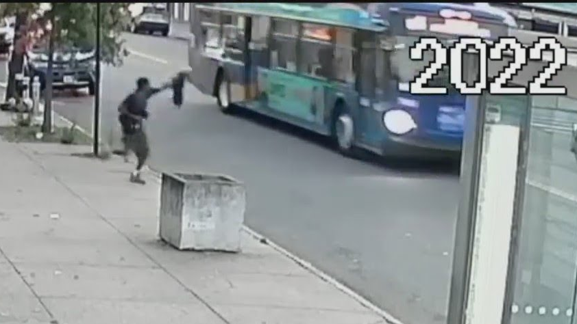 Video: Man Armed With BB Gun Hijacks NYC Bus, Crashes Into Pole | Officer