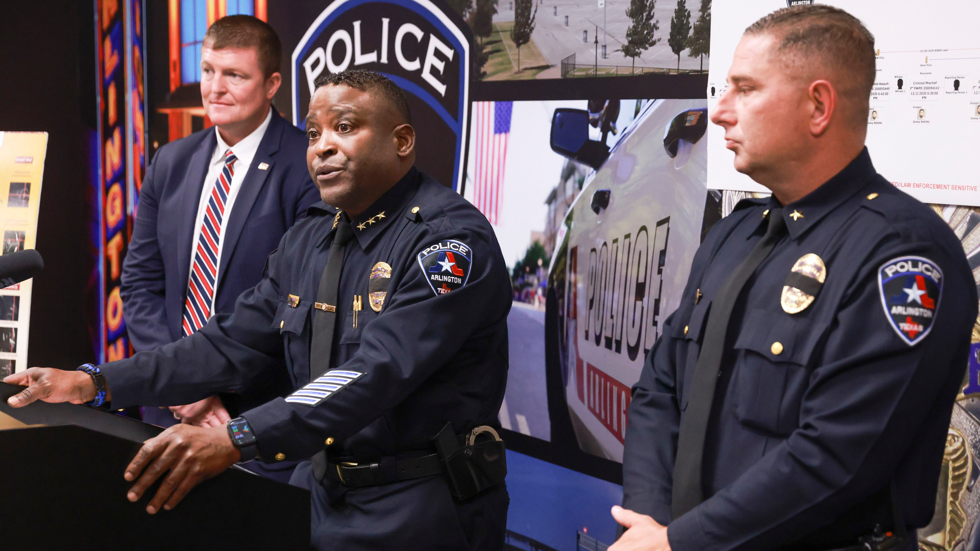 Arlington, TX, Police Chief Al Jones called the NIBIN Engagement Team a 'game changer' at a news conference earlier this month.
