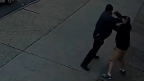 An NYPD traffic agent was beaten by a man after giving him a parking ticket in Brooklyn on Monday.