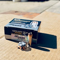 The Sig Sauer 10mm 180 grain JHP proved to a superior performer in ballistic gelatin. There has never been an occasion where someone has named the performance of a 10mm &apos;marginal&apos;. This particular cartridge is consistent, and trumps the 9mm by a wide margin.