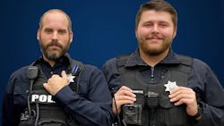 Bay St. Louis, MS, Police Sgt. Steven Robin and Officer Branden Estorffe. Bay St. Louis, MS, Police Sgt. Steven Robin and Officer Branden Estorffe.
