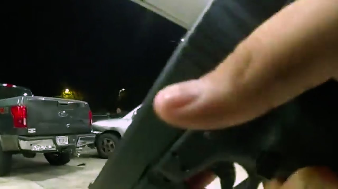 Watch Atlanta Police Keep Driver in Stolen Truck from Fleeing | Officer