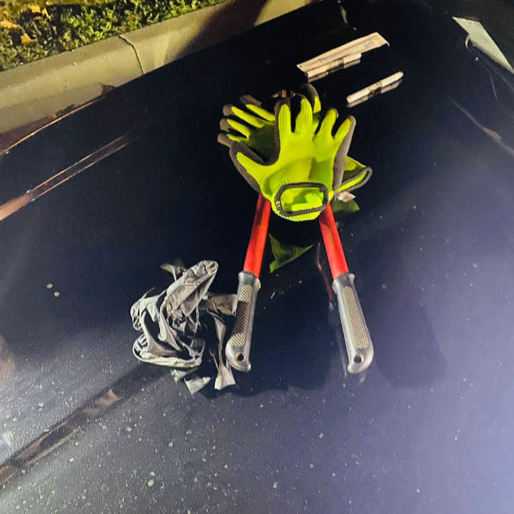 The Osceola County, FL, Sheriff's Office show equipment seized when a man allegedly tried to steal items from a St. Cloud Walmart during a Shop With a Cop event that had nearly 40 deputies in the store.