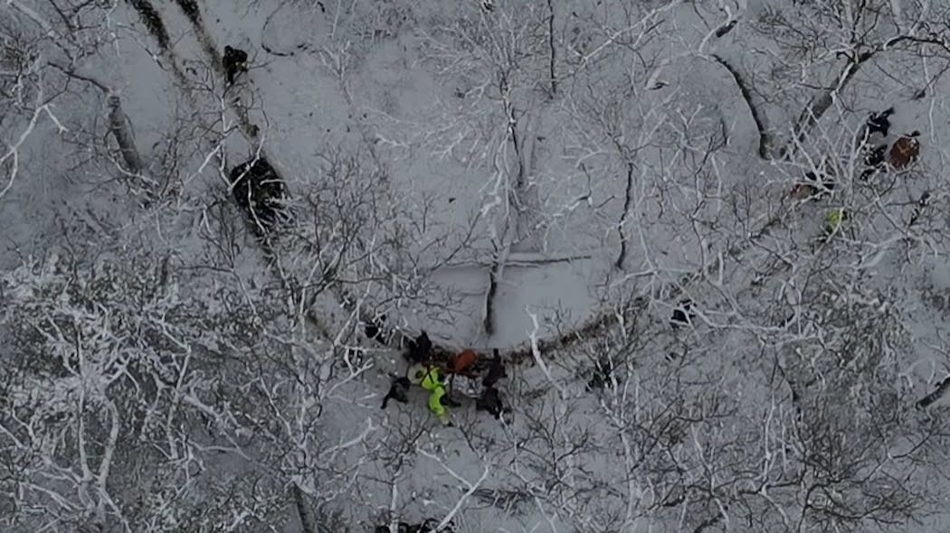 Upton, MA, police used an all-terrain vehicle and a drone to locate a hiker with a broken leg Tuesday.