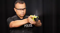 Officer firing TASER 10 Energy Weapon