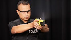 Officer firing TASER 10 Energy Weapon