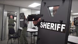 Hillsborough County Sheriff&rsquo;s Office school resource deputies are seen training with Safariland ProTech Assault II VP ballistic shields.