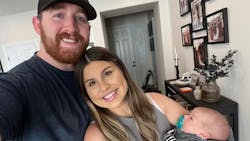 Orange County, CA, Sheriff's Deputy Brian Haney with his wife, Leslee, and 1-month-old son, Cole. Orange County, CA, Sheriff's Deputy Brian Haney with his wife, Leslee, and 1-month-old son, Cole.