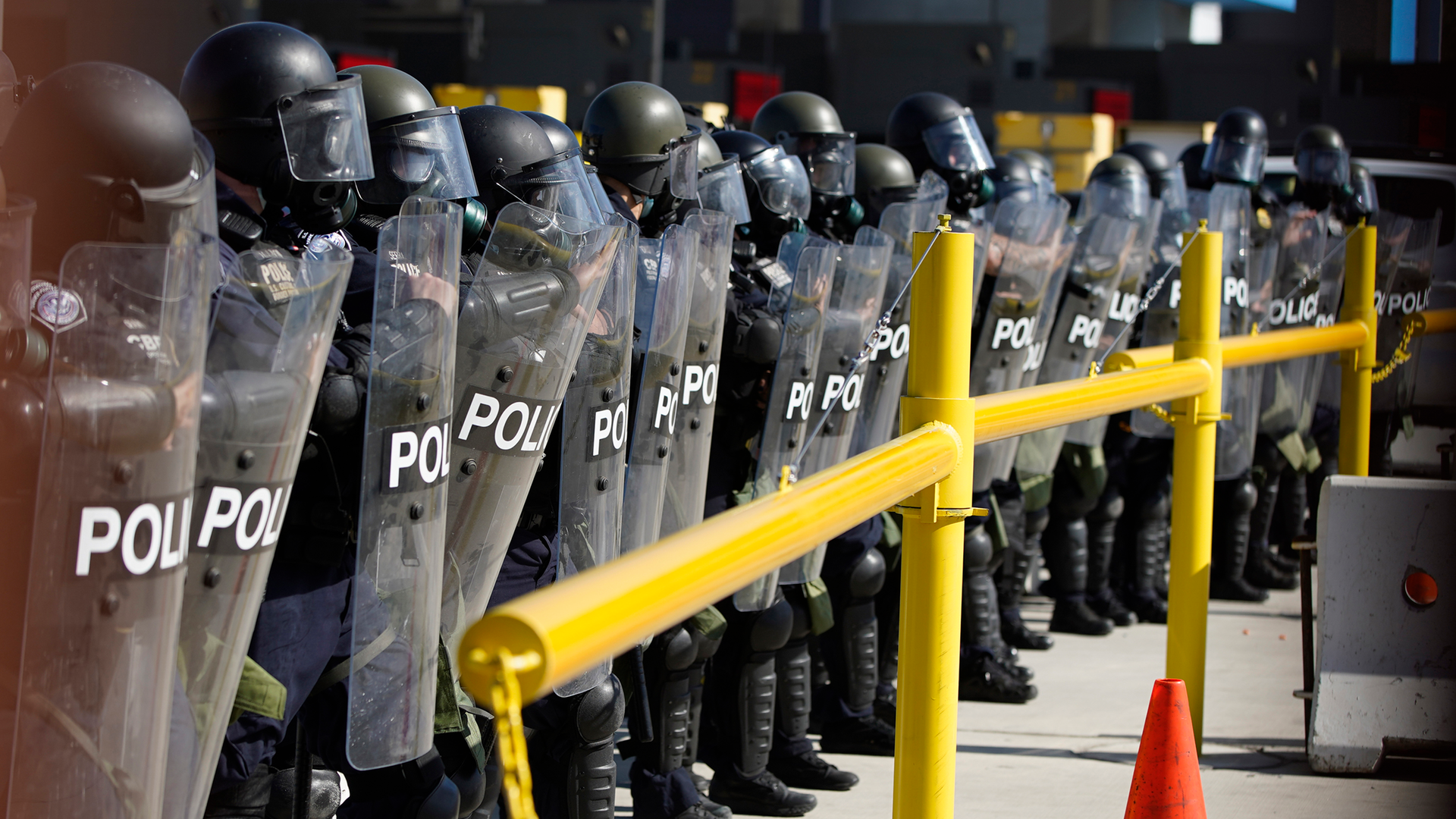 U.S. Customs and Border Protection hold a scheduled operational readiness exercise at San Ysidro Border Crossing in 2021 in Tijuana, Baja California.
