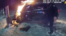 Wyandotte Police Fiery Crash Rescue (mi)