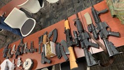 Charlotte-Mecklenburg, NC, police seized multiple firearms during a narcotics investigation in 2020. Charlotte-Mecklenburg, NC, police seized multiple firearms during a narcotics investigation in 2020.