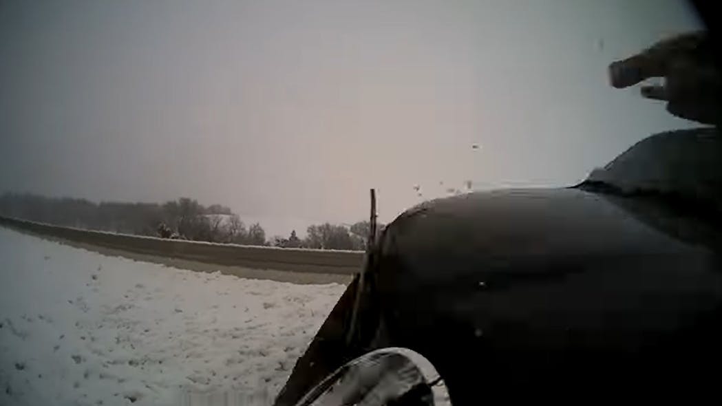 A Dallas County, IA, sheriff's deputy only suffered minor injuries after he was struck by an out-of-control SUV while he was outside his vehicle and talking with a stranded driver Saturday.