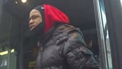 NYPD is searching for a man accused of shooting an officer in the leg during a struggle following the report of a fight on a bus Wednesday. NYPD is searching for a man accused of shooting an officer in the leg during a struggle following the report of a fight on a bus Wednesday.