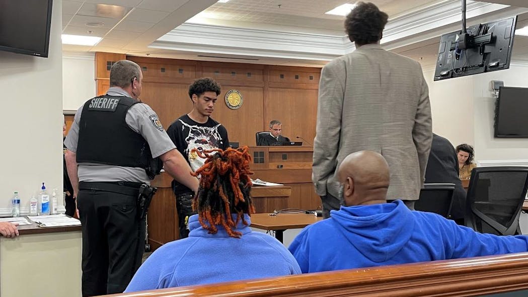 Issiah Ross, of Mebane, NC, is seen in Orange County Superior Court in November as he's charged with two counts of first-degree murder in the Sept. 18 deaths of a 14-year-old and an 18-year-old.
