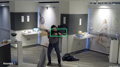 ZeroEyes&apos; gun-detection software for surveillance cameras is demonstrated in a trial run with a replica gun.