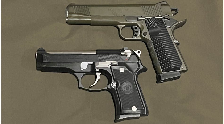 Springfield Armory 1911 .45ACP 8+1 top, Beretta 96FCM .40S&amp;W 10+1 bottom. Does capacity matter as much as action? Single action only vs. double action/single action.