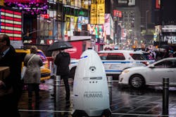 The K5 ASR is a fully autonomous outdoor security robot. The K5 ASR is a fully autonomous outdoor security robot.