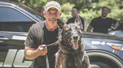 Shreveport, LA, Police K-9 Harrie with his handler, Sgt. Jeff Hammer.