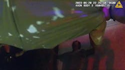 Peoria County, IL, sheriff's deputies and bystanders used a blanket as a net to catch a 5-year-old child dropped from the window of a burning house Tuesday. Peoria County, IL, sheriff's deputies and bystanders used a blanket as a net to catch a 5-year-old child dropped from the window of a burning house Tuesday.