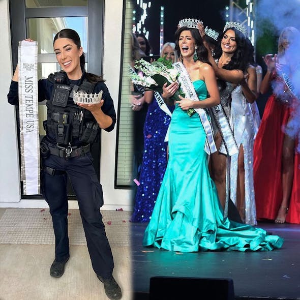 Tempe, AZ, Police Officer Candace Kanavel was crowned Miss Arizona 2023, and she will compete for the Miss USA title later this year.