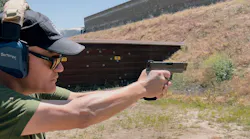 It may be a little hard to see in the picture, but there is a pin like protrusion through the rear slide cover on this gun. This is a striker status indicator, Designed for visual and tactile inspection. It tells the shooter that the striker is ready to go.