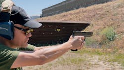 It may be a little hard to see in the picture, but there is a pin like protrusion through the rear slide cover on this gun. This is a striker status indicator, Designed for visual and tactile inspection. It tells the shooter that the striker is ready to go. It may be a little hard to see in the picture, but there is a pin like protrusion through the rear slide cover on this gun. This is a striker status indicator, Designed for visual and tactile inspection. It tells the shooter that the striker is ready to go.