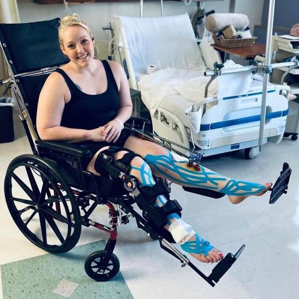 Pelham, AL, Police Officer Elizabeth Minter continues to recover after she was struck by a speeding vehicle while directing traffic July 1.