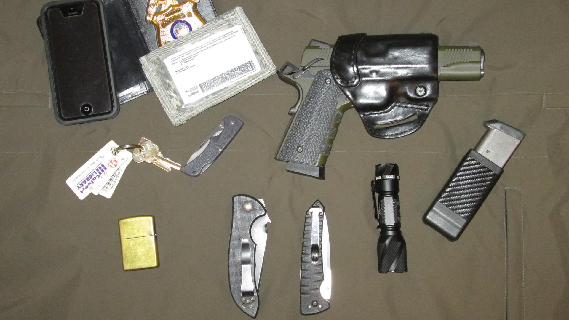 One sample of EDC equipment. Tailor yours to suit your needs.