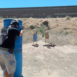 Lindsey designed a quick scenario where the Officer has to make decisions. From cover, the target on the left may not be able to engage the Officer behind cover. Which target does the Officer engage first? The correct question is, 'Which is the greatest threat?' Lindsey designed a quick scenario where the Officer has to make decisions. From cover, the target on the left may not be able to engage the Officer behind cover. Which target does the Officer engage first? The correct question is, 'Which is the greatest threat?'