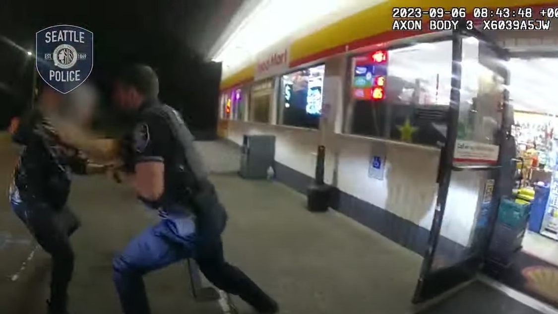 Seattle Police Officer Suspect Struggle (wa)
