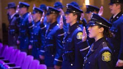 Frederick Police Department training academy graduation.