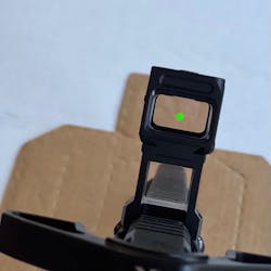 The green dot stands out on just about any background, including green foliage. Viridian uses a green dot because it activates more photoreceptors than a red one. The green dot stands out on just about any background, including green foliage. Viridian uses a green dot because it activates more photoreceptors than a red one.