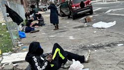 1 Street Scene Showing Open Narcotic Usage In Kensington, Philadelphia