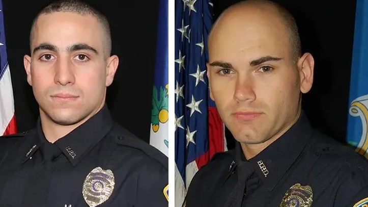 Bristol, CT, Police Sgt. Alex Hamzy (left) and Lt. Dustin DeMonte.