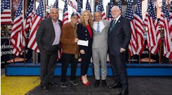 Henry Repeating Arms presented a $25,000 donation to the First Responders Children&rsquo;s Foundation during a National First Responders Day ceremony held in Times Square. From L to R: FRCF Chief Philanthropy Officer, Randy Acosta; FRCF Vice Chairman, Laurence Levy; FRCF President &amp; CEO, Jillian Crane; Henry Founder &amp; CEO, Anthony Imperato; FRCF Founder &amp; Chairman, Alfred Kahn.