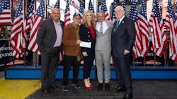 Henry Repeating Arms presented a $25,000 donation to the First Responders Children&rsquo;s Foundation during a National First Responders Day ceremony held in Times Square. From L to R: FRCF Chief Philanthropy Officer, Randy Acosta; FRCF Vice Chairman, Laurence Levy; FRCF President &amp; CEO, Jillian Crane; Henry Founder &amp; CEO, Anthony Imperato; FRCF Founder &amp; Chairman, Alfred Kahn.