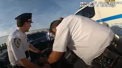 In recently released body camera footage, two NYPD officers comfort a colleague who broke down and began sobbing after he helped stop a distressed man from jumping off a Manhattan overpass on Oct. 5.