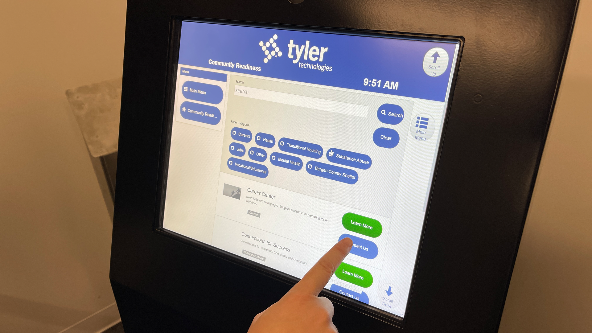 Tyler Technologies' Community Readiness solution bridges the gap between the jail and the community by connecting residents in jails with local support organizations.
