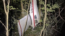 Clayton County, GA, police found a private plane crashed in a wooded area near a neighborhood in Jonesboro late Thursday after responding to a distress call reporting that the aircraft was &apos;running out of gas.&apos;