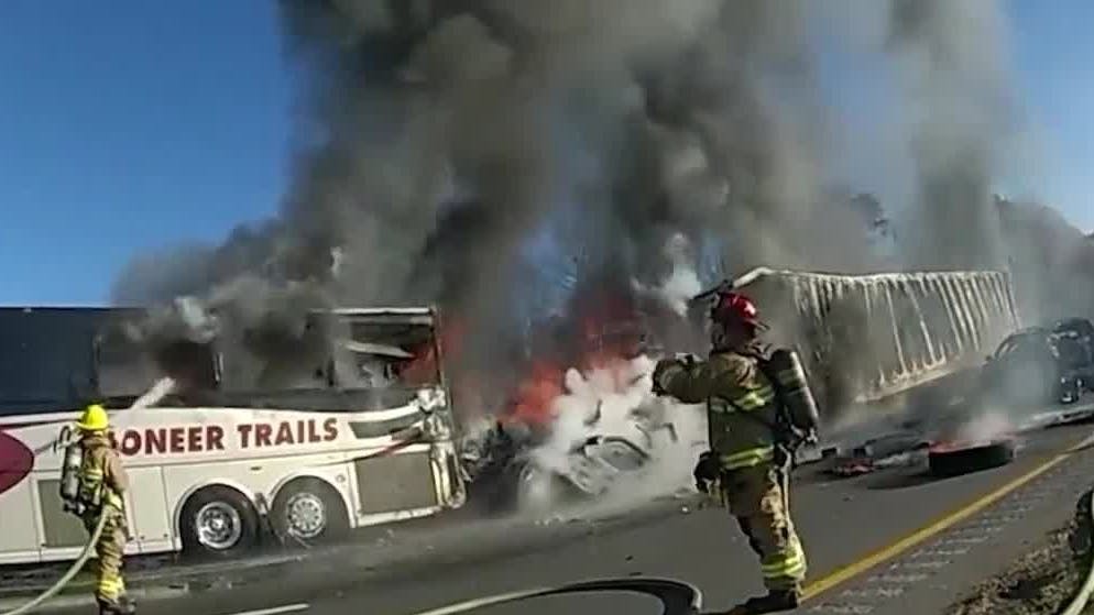 Watch Ohio Troopers Respond to Deadly Charter Bus Crash | Officer
