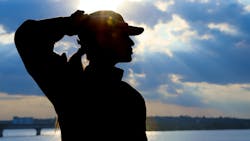 Female soldier saluting Female soldier saluting