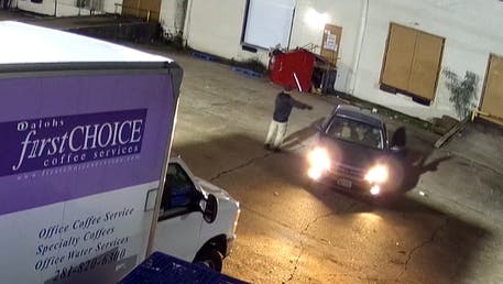 Footage from a security camera captured a Dec. 2 ambush shooting by a burglary suspect that left a Houston police sergeant wounded and the gunman dead.