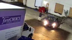 Footage from a security camera captured a Dec. 2 ambush shooting by a burglary suspect that left a Houston police sergeant wounded and the gunman dead.