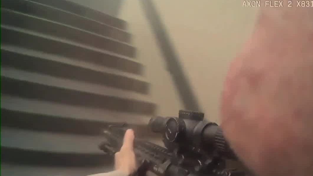 Newly released body camera footage shows more of police response to UNLV shooting