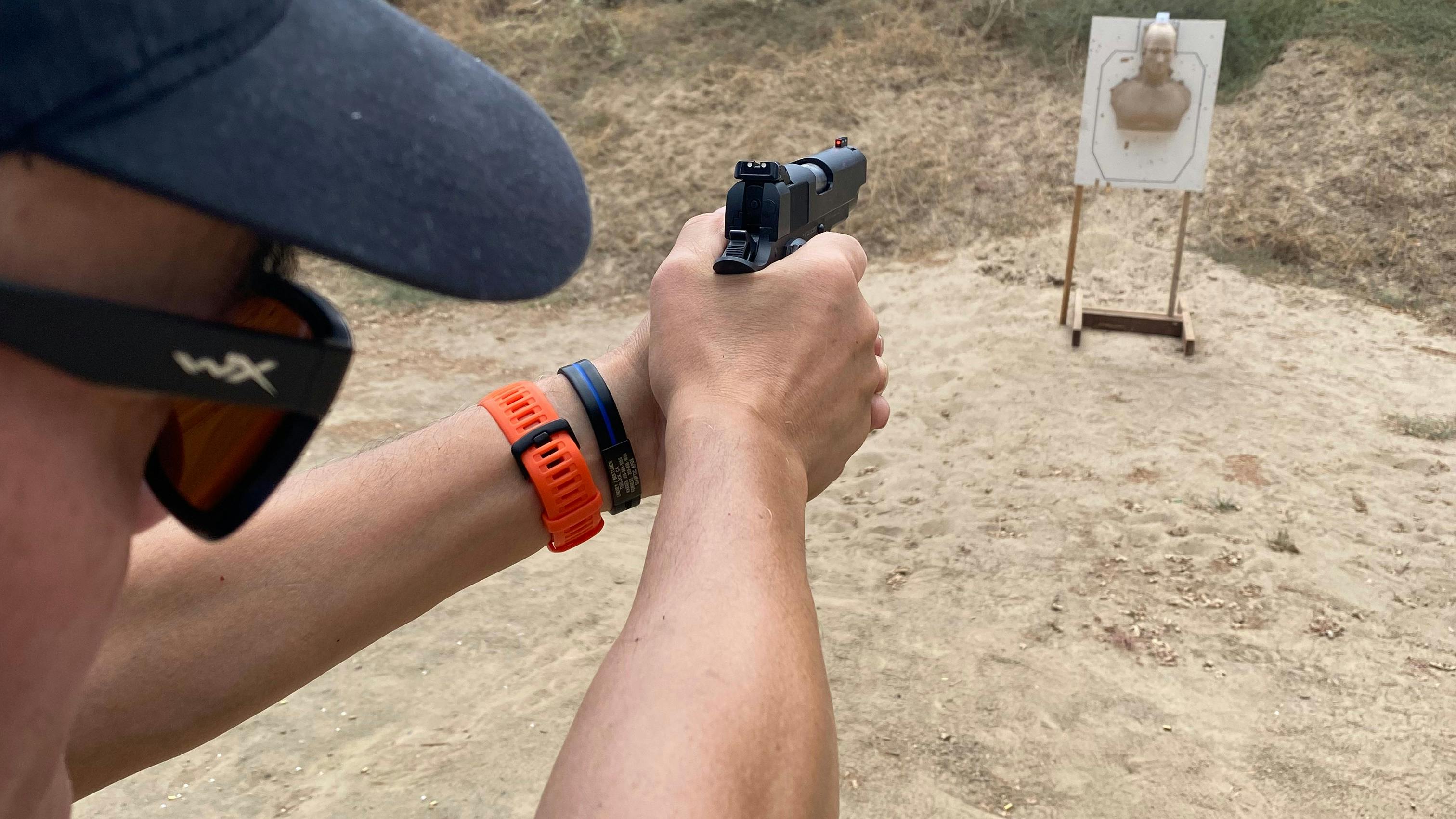 Lindsey uses an 'old school' M1911, and carries one too. Here he is practicing trigger technique. It is a meditative process of pressing the trigger slowly to the rear, imagining he is trying to touch his nose with his trigger finger.