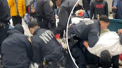 Dramatic confrontation between migrants, cops ends with arrest at Randall&rsquo;s Island shelter