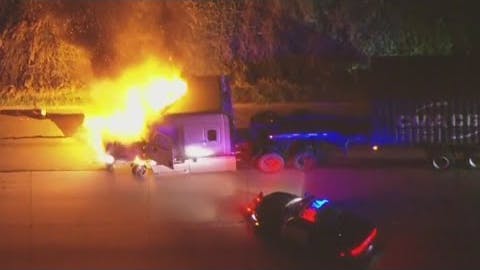 CHP chases stolen big rig across Southern California