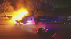 CHP chases stolen big rig across Southern California