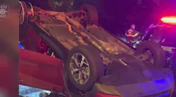 WATCH: Stolen car flips onto Seattle Police car